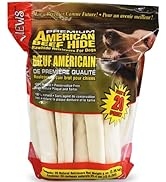 Canine Chews 10-11" Dog Rawhide Retriever Rolls - Pack of 20 Extra Thick Dog Rawhide Chews - 100%...