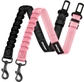 Pet Seat Belt Black + Pink