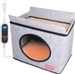 Heated Cat bed Grey